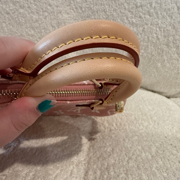 New Louis Vuitton Pink Denim Nano Speedy - Picture 11 of 13